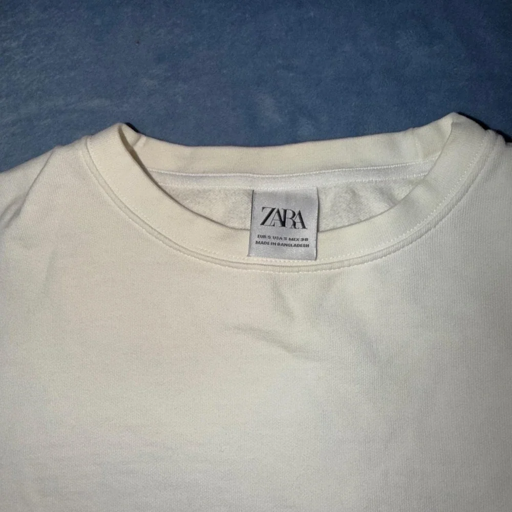Zara cream & white tie-dye sweatshirt